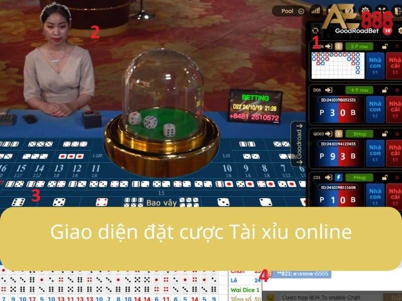 Giao diện đặt cược tài xỉu online tại casino AE888 Giao diện đặt cược tài xỉu online tại casino AE888