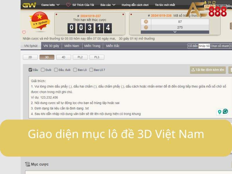 Giao diện mục lô đề 2D Việt Nam Giao diện mục lô đề 2D Việt Nam