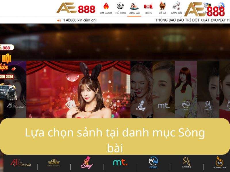 Lựa chọn sảnh tại danh mục Sòng bài Lựa chọn sảnh tại danh mục Sòng bài