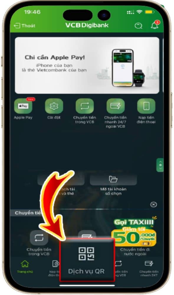 Thực hiện giao dịch chuyển tiền trong app ngân hàng của bạn Thực hiện giao dịch chuyển tiền trong app ngân hàng của bạn