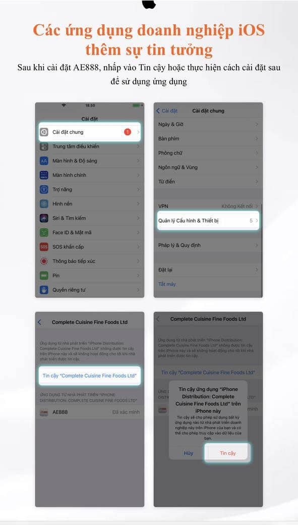 Tin cậy ứng dụng AE888 để hoàn tất tải app Tin cậy ứng dụng AE888 để hoàn tất tải app
