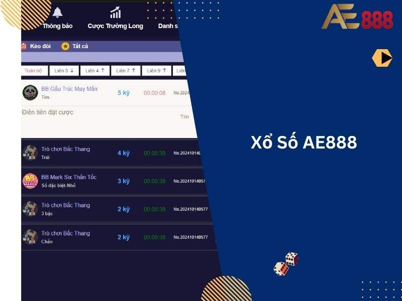 Xổ số AE888 là sản phẩm mua xổ số, lô đề trực tuyến tại nhà cái AE888 Xổ số AE888 là sản phẩm mua xổ số, lô đề trực tuyến tại nhà cái AE888
