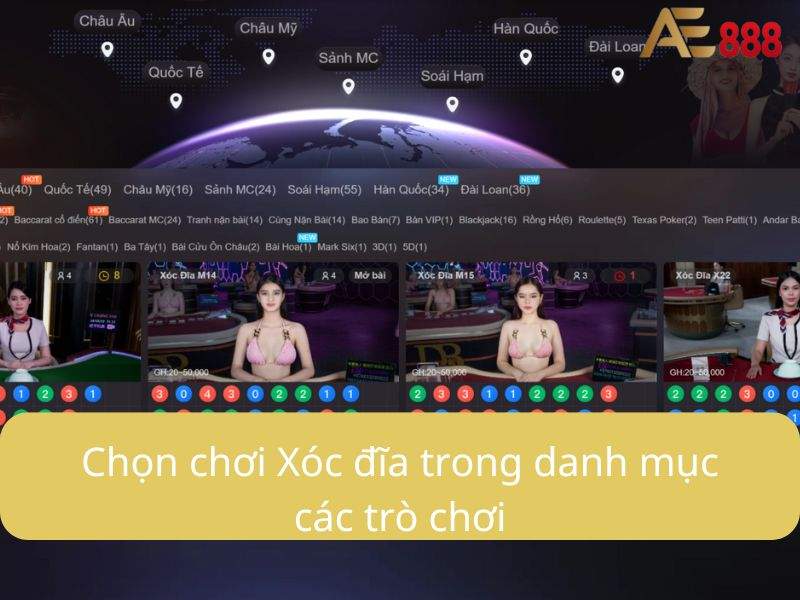 Chọn chơi xóc đĩa trong danh mục các trò chơi Chọn chơi xóc đĩa trong danh mục các trò chơi