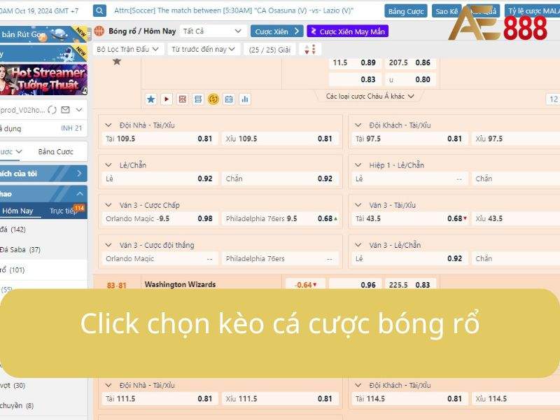 Chọn kèo cược bóng rổ Chọn kèo cược bóng rổ