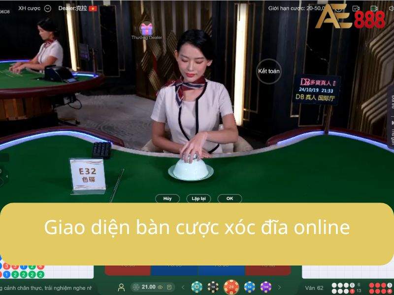 Giao diện bàn cược xóc đĩa online tại casino AE888 Giao diện bàn cược xóc đĩa online tại casino AE888