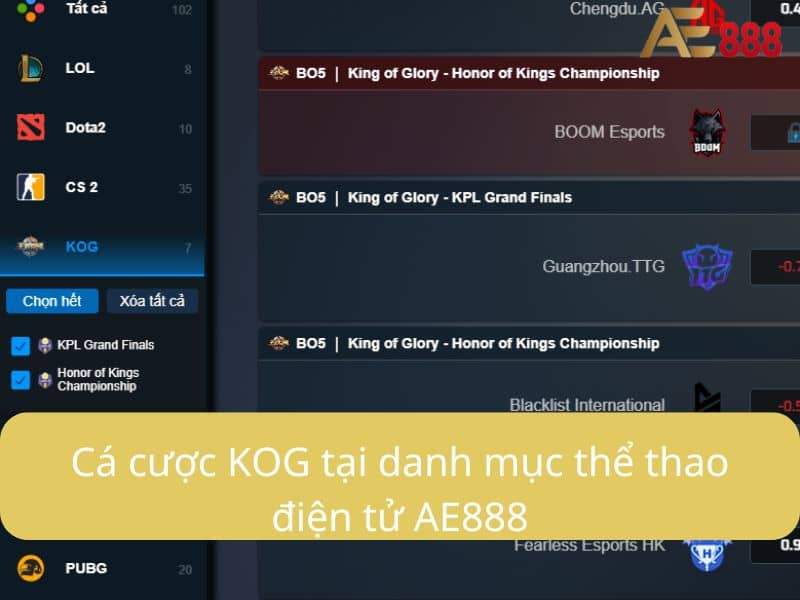 King of Glory tại E-sports AE888 là trò chơi thể thao điện tử King of Glory tại E-sports AE888 là trò chơi thể thao điện tử