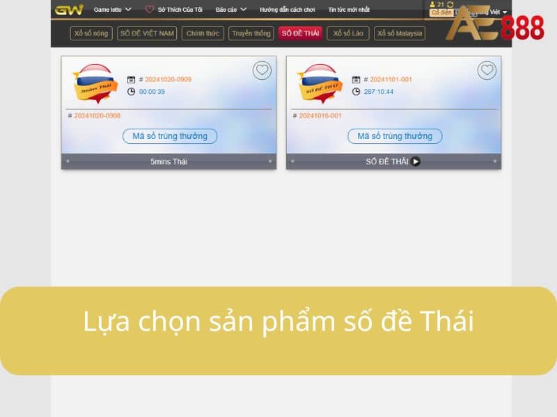 Lựa chọn sản phẩm số đề Thái yêu thích Lựa chọn sản phẩm số đề Thái yêu thích