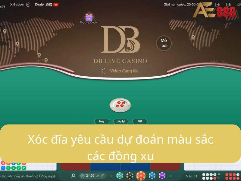 Xóc đĩa yêu cầu dự đoán màu sắc các đồng xu Xóc đĩa yêu cầu dự đoán màu sắc các đồng xu