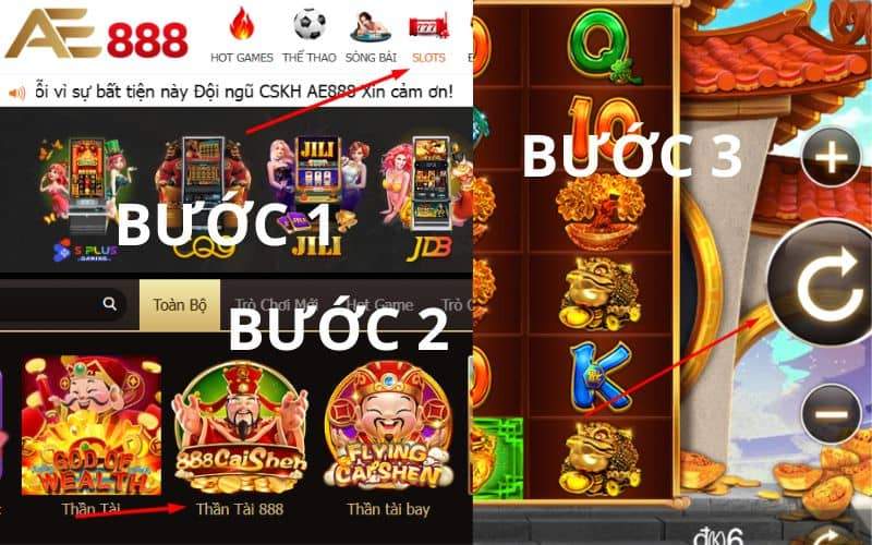 Các bước tham gia chơi nổ hũ Thần Tài 888