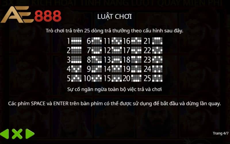 Người chơi cần điều chỉ nút cược và nhấn nút để quay Người chơi cần điều chỉ nút cược và nhấn nút để quay