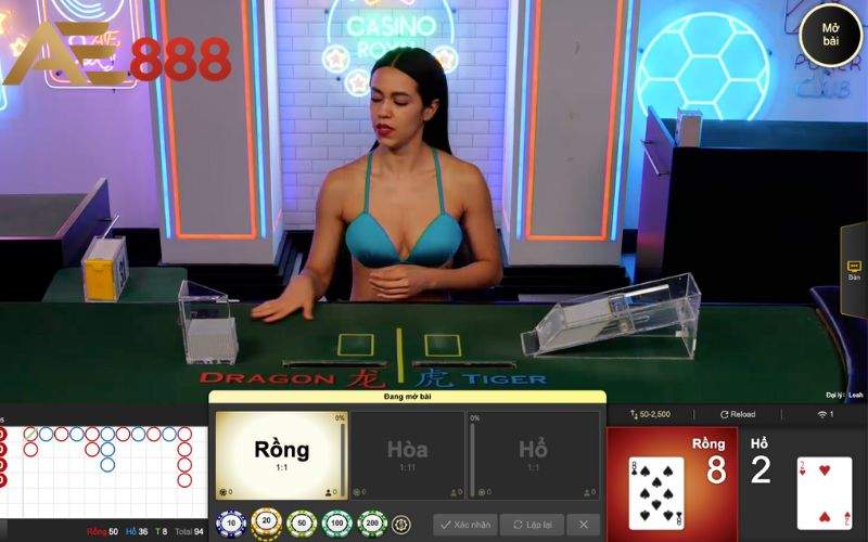 Luật chơi rồng hổ online cơ bản tại Casino AE888